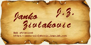 Janko Zivlaković vizit kartica